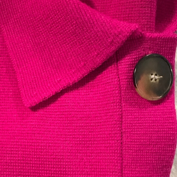 Sezane Magenta Button-Front Knit Cardigan - Picture 11 of 11